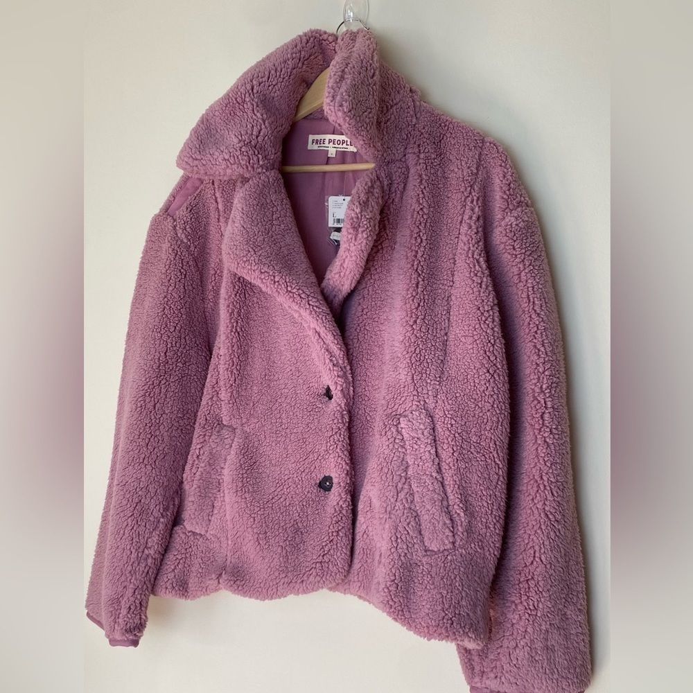 Free People Joplin Cozy Jacket Faux Fur - Picture 9 of 14